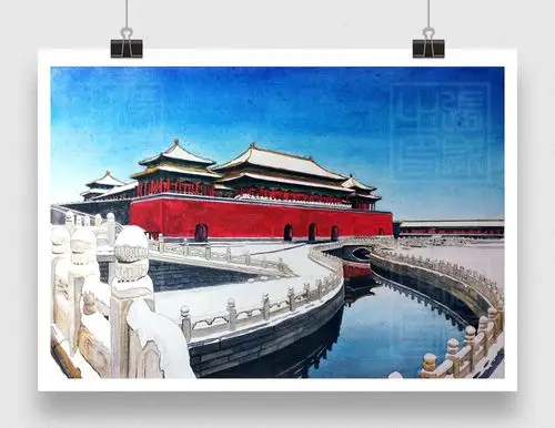 水彩《故宫午门》