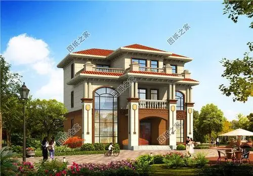 三款农村三层带阳台外观图别墅设计时尚大方又得体人人都喜欢