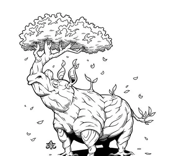 插画一组简单又有创意的黑白动物画值得一看