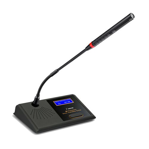 d数字式手拉手会议系统话筒(黑色)用低噪声电路设计备有录音输出功能