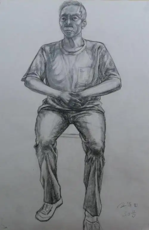 琼台师院美术学专业教学课业展—2015(五)美术教育油画班《素描全身》