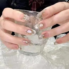 纯手工穿戴甲美甲穿戴式光疗甲冰透渐变流行纯欲夏日海洋之瞳