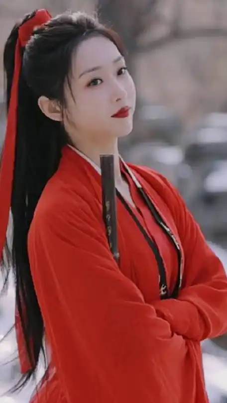 宣璐和古装适配度##凤栖梧红衣高马尾造型##且试天下