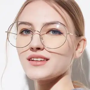 超大眼镜女大脸复古平光镜圆形图片