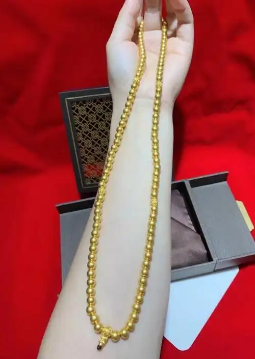 黄金回收鉴定足金999素金古法金珠珠链鉴定典当抵押图鉴,做手链,项链