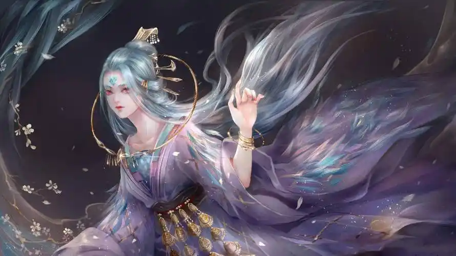 原创仙气飘飘的古风人物插画犹如想象中的梦幻之境一般