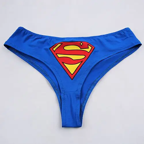 wish爆款三角裤 欧美超人印花性感情趣内裤a53003 速卖通女士内裤