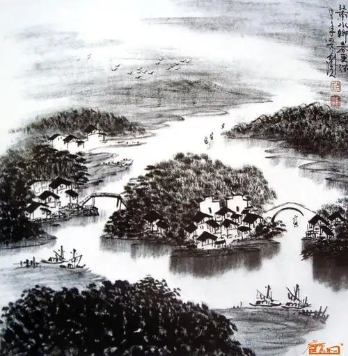 名家 赵剑溪 国画 - 江南水乡春更浓