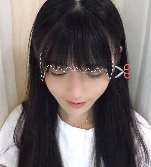 对于有刘海的女生来说,试试这款"碎发刘海",手残党自己剪超美