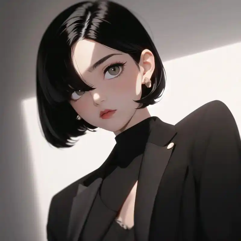 旧漫头像|超a短发穿西装的高冷御姐