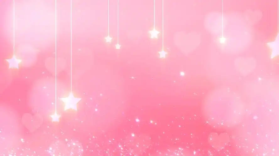 4k唯美梦幻粒子光斑粉色卡通背景mp4