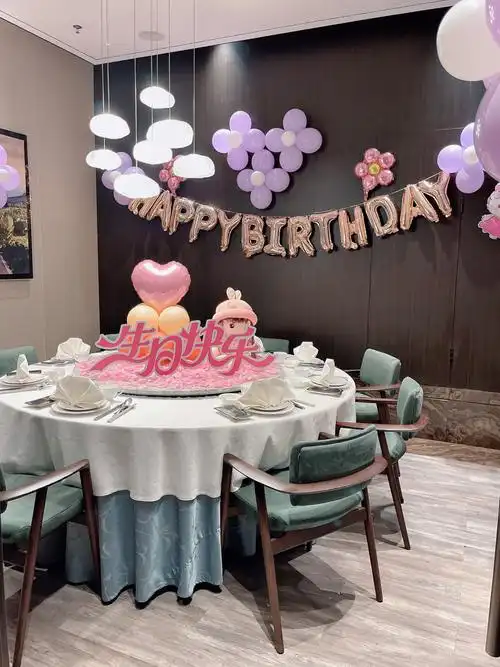 女孩子生日布置包间