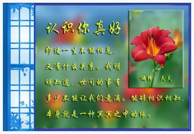 相遇相识 有你真好