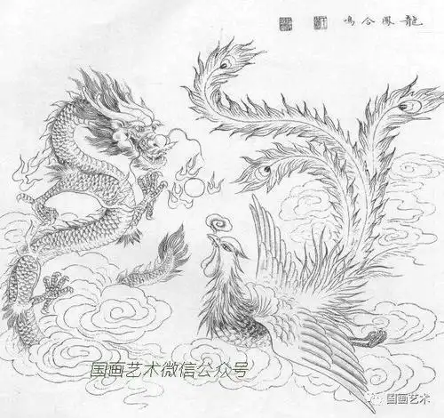 威武霸气的双头龙简笔画