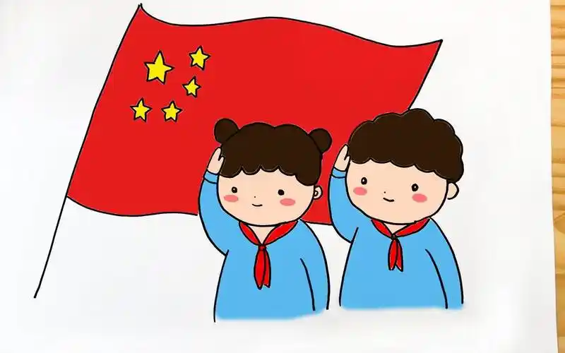 敬礼图片卡通简笔画 敬礼简笔画卡通