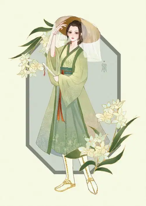 古风人物插画风花雪月系列