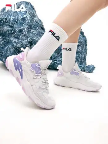 fila斐乐官方女鞋复古运动鞋2022夏季新款潮流休闲跑步鞋女wave白中白