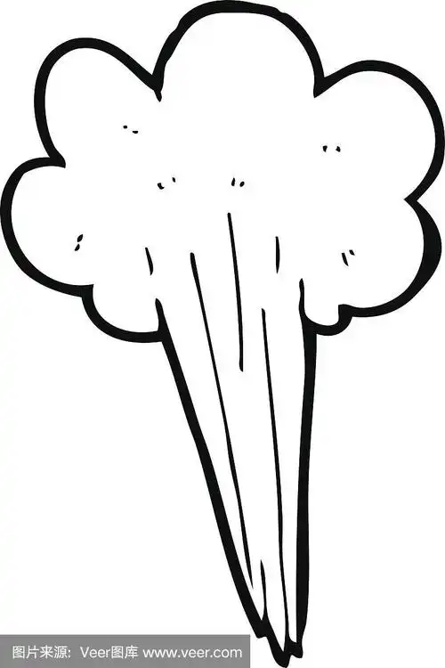 黑白卡通蒸汽设计元素