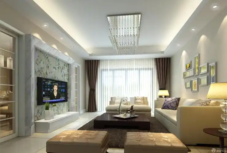 140平米四室两厅两卫水晶灯装修效果图片