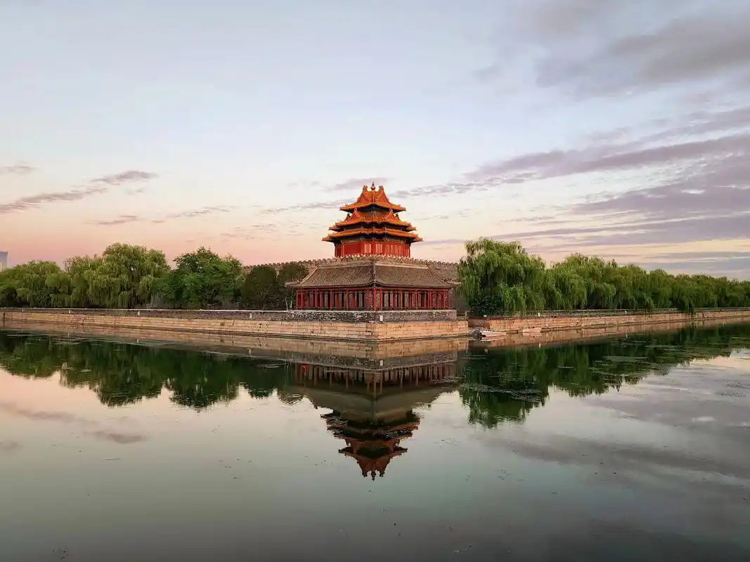 晚霞后的京城夜色.#晚霞 #北京 #故宫 #手机摄影 #风景 - 抖音