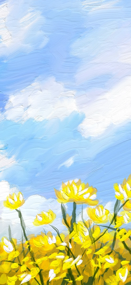 手机壁纸小清新壁纸油画壁纸原创