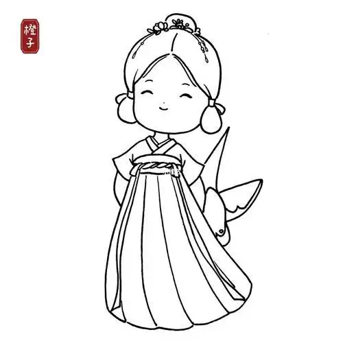 汉服简笔画简单