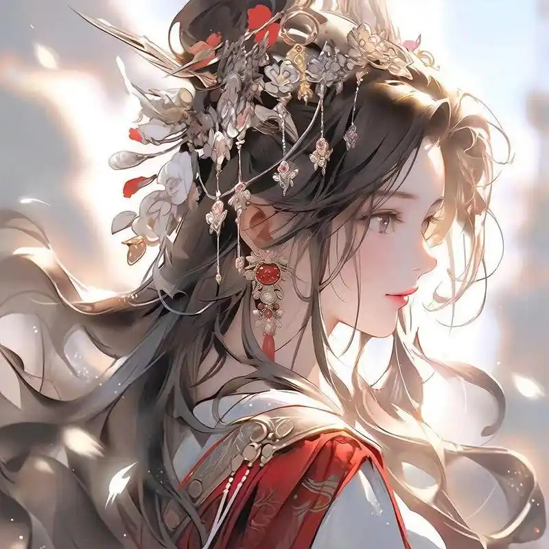 国风冷艳美女头像:归来却怪丹青手,入眼平生几曾有 #古风插画# #ai