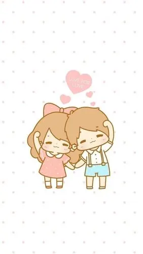 iphone壁纸 iphone5壁纸 插画 可爱 情侣 动…-堆糖,美好生活研究所
