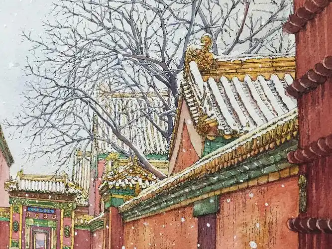 手绘故宫系列一
