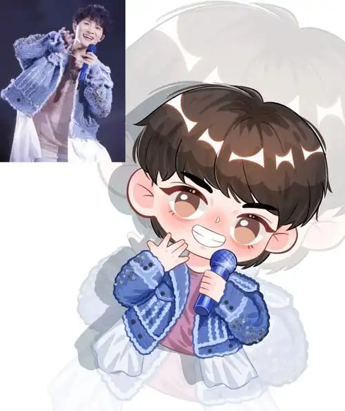 挑战画100个爱豆14100周深