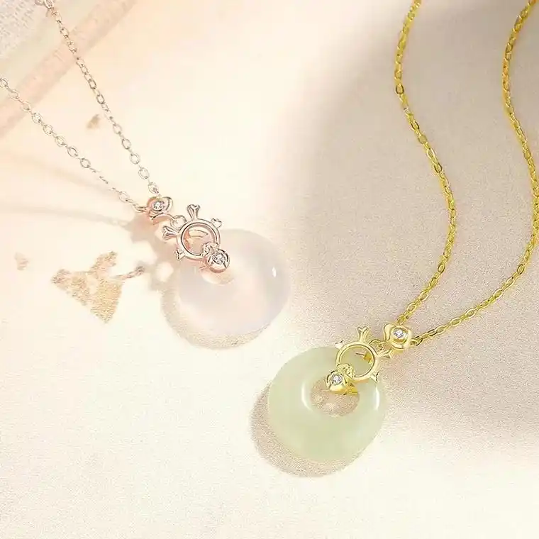 zjewelry/古风平安扣萌龙吊坠
