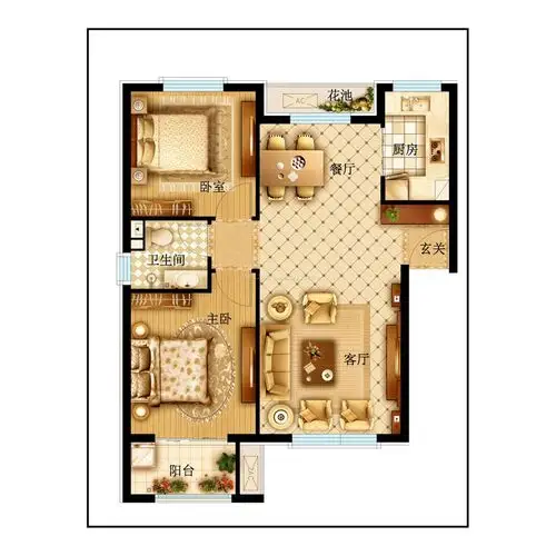 两室小户型设计户型图