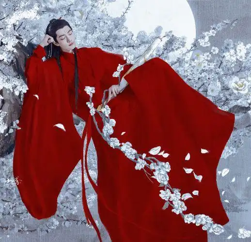 肖战玉骨遥红衣路透曝光满屏长腿气质佳看到颜值爱了