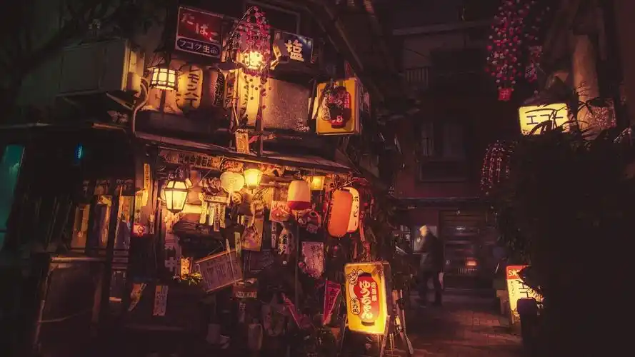 日本街头夜景风景桌面壁纸 - 第2张