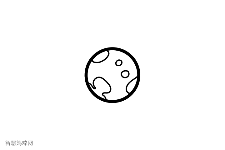 宇宙星球简笔画图片