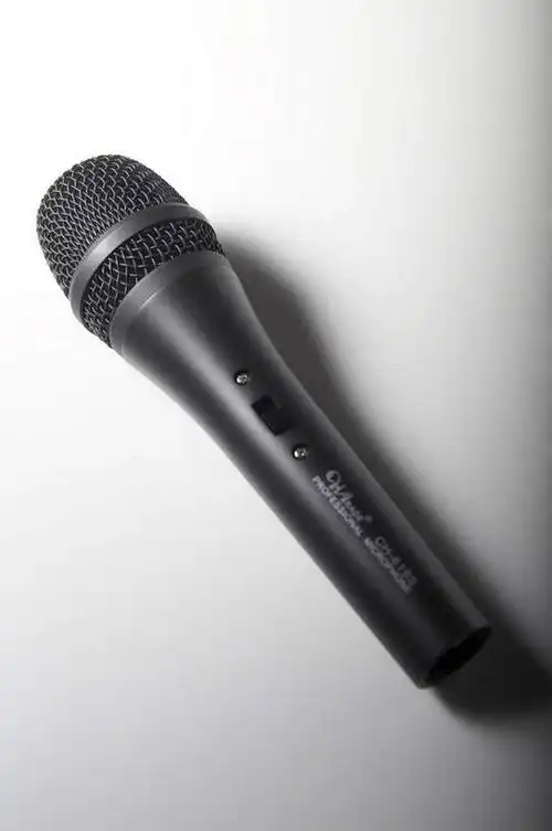 阴影,灰色背景,反射,影子,一个,黑色,话筒,摄影,影棚,单个,麦克风