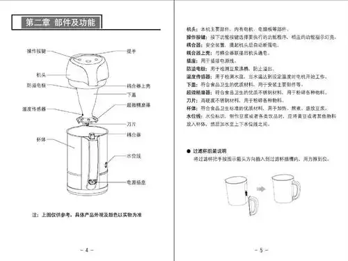 九阳豆浆机使用说明