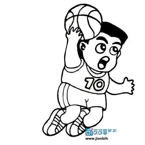 球类运动简笔画,体育运动物简笔画素材,打球的人物简单画法,关于打