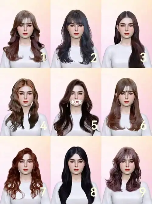 女生发型推荐不同脸型中长发不烫不染