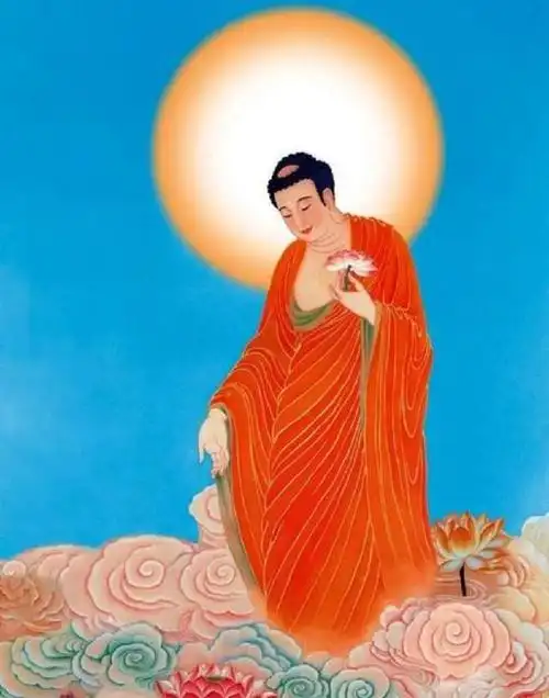 释迦牟尼佛在灵山会上拈花,迦叶尊者破颜微笑,在无言中传法