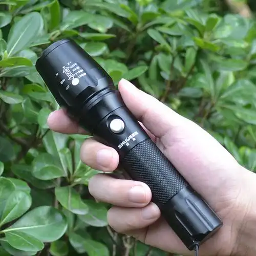 手电筒xtl416强光手电筒led充电超亮远射户外手电筒个