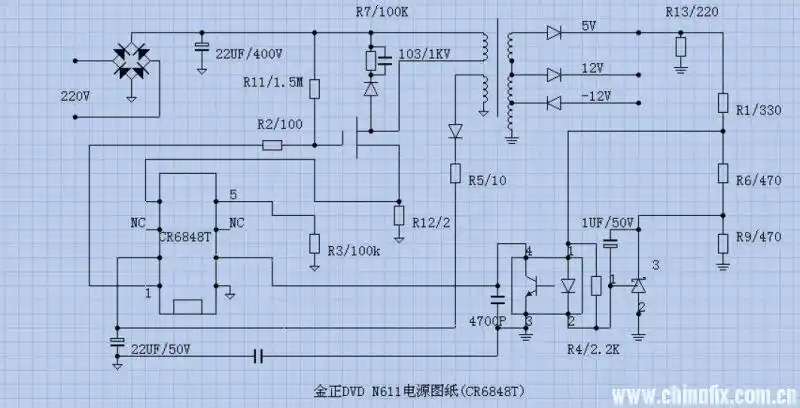 求有源音箱电源芯片cr6848t的资料!