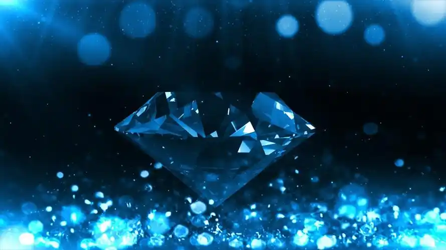 蓝色唯美水晶粒子闪烁婚礼背景浪漫爱情背景