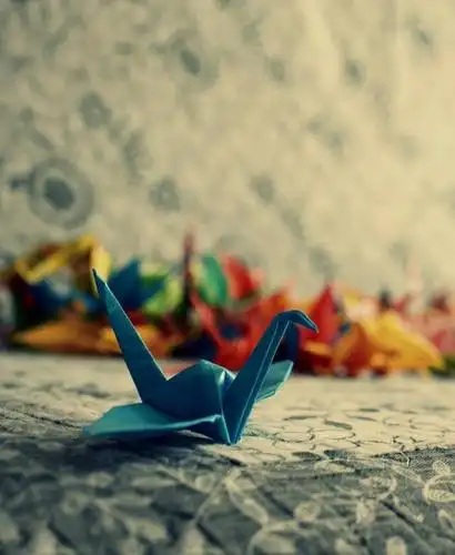 愿有一只千纸鹤飞到你窗前告诉你我也很想念