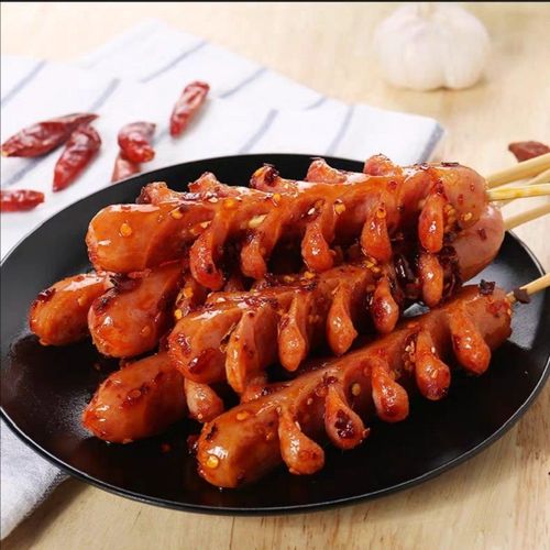椒大香肠烤肠串开花油炸烧烤小吃热狗冷冻商用香肠