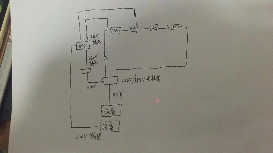 机房已经有了48v电池组,4块12v电池串联起的,,可以从中接两块24v电池