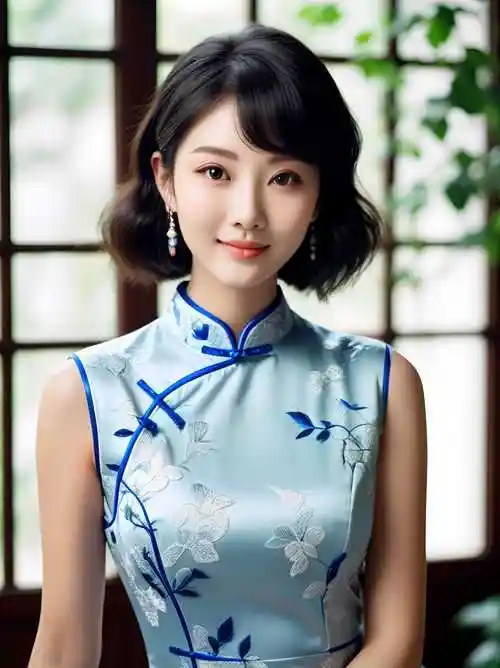 【美学.风雅】"青花绽放:旗袍女子的温婉"