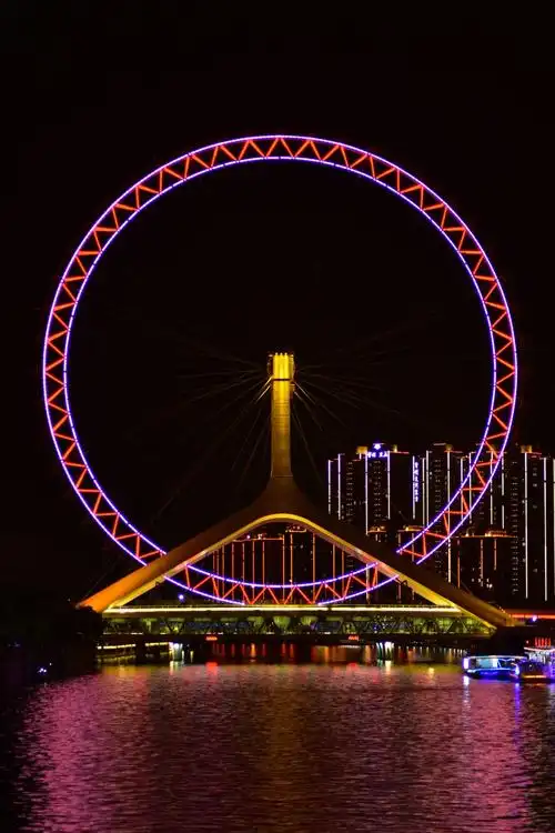 天津之眼,夜晚的景色太美了.