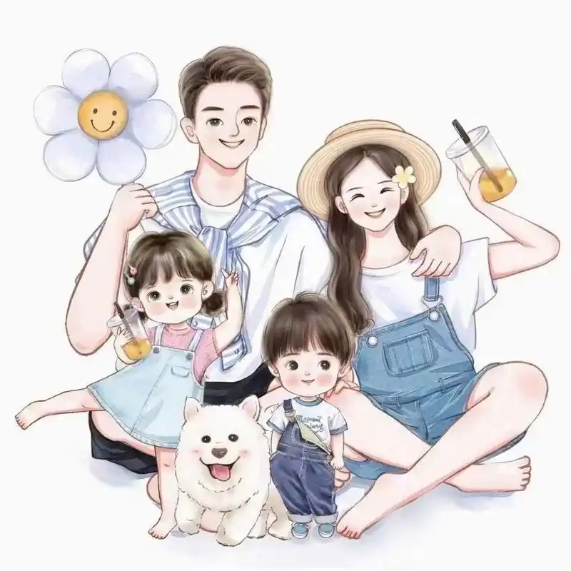 儿女双全#头像 何其有幸,儿女双全