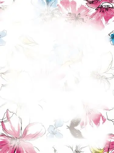 妇女节手绘花底海报素材